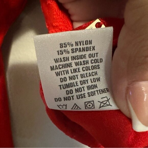 ZYIA Active Red Snowflake Crop Top 3XL Long Sleeve Seamless Holiday Cozy NWT - Picture 12 of 14